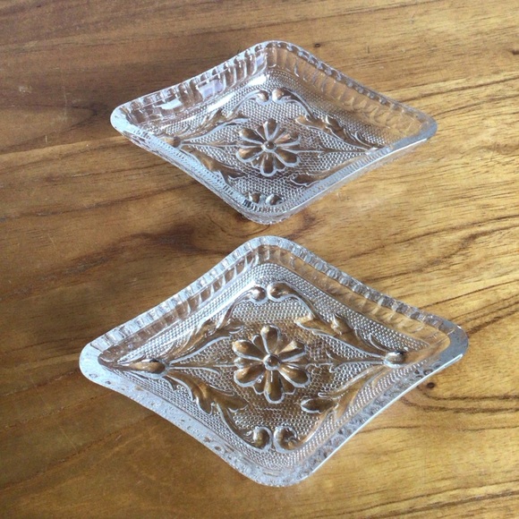 Indiana Glass Other - Vintage Indiana Glass Tiara Diamond Dishes - Set of 2